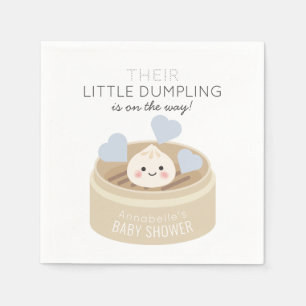 Little Dumpling Blue Baby Dusche Napkins Serviette