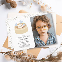 Little Dumpling Blue Boy Birthday Foto