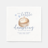 Little Dumpling Blue Watercolor Babydusche Napkin Serviette (Vorderseite)