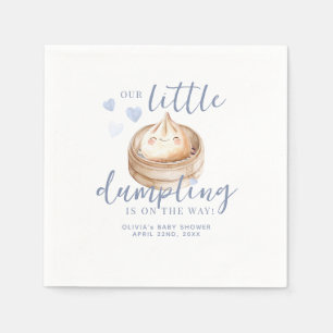 Little Dumpling Blue Watercolor Babydusche Napkin Serviette