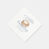 Little Dumpling Blue Watercolor Babydusche Napkin Serviette (Ecke)