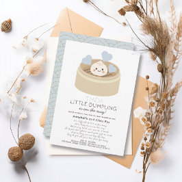 Little Dumpling Boy Baby Shower by Mail Einladung