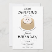 Little Dumpling Gender Neutral Birthday Party Einladung (Vorderseite)