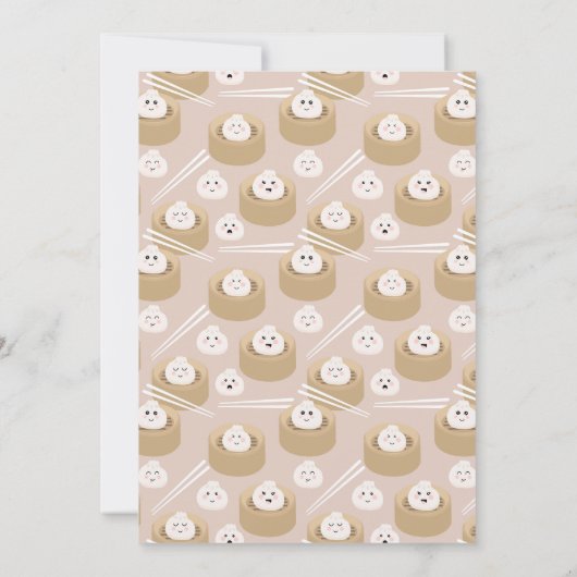 Little Dumpling Gender Neutral Birthday Party Einladung (Rückseite)