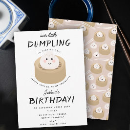 Little Dumpling Gender Neutral Birthday Party Einladung