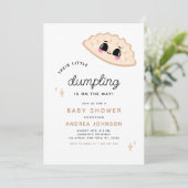 Little Dumpling Kawaii Gender Neutral Baby Duwer Einladung (Stehend Vorderseite)