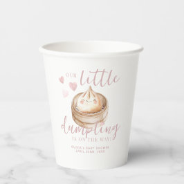 Little Dumpling Pink Watercolor Babyduschpapier Pappbecher