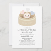 Little Dumpling Steamer Gender Reveal Einladung (Vorderseite)
