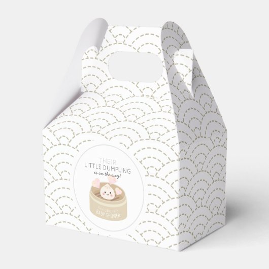 Little Dumpling White Baby Shower Fevor Box Geschenkschachtel (Vorderseite)