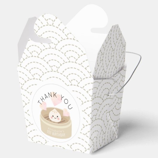 Little Dumpling White Geburtstag Geschenkschachtel (Geöffnet)