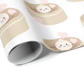 Little Dumpling White Wrapping Paper Geschenkpapier (Rolleneckpunkt)