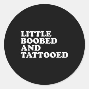 Little Ed and tattooed - Tattoo Runder Aufkleber