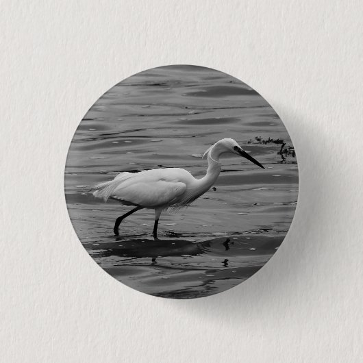 Little Egret Abzeichen Button (Vorderseite)