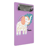 Little Elephant Boho Individuelle Name Mini Klemmbrett (Schrägansicht)
