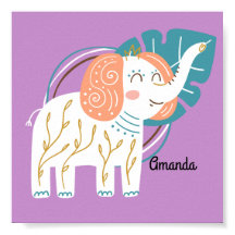 Little Elephant Boho Individuelle Name