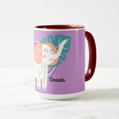 Little Elephant Boho Individuelle Name Tasse (VorderseiteRechts)