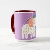 Little Elephant Boho Individuelle Name Tasse (Vorderseite Links)
