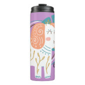Little Elephant Boho Individuelle Name Thermosbecher (Vorderseite)
