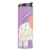 Little Elephant Boho Individuelle Name Thermosbecher (Nach links gedreht)