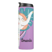 Little Elephant Boho Individuelle Name Thermosbecher (Nach rechts gedreht)