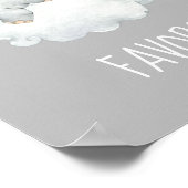 Little Elephant Boy | Graue Babyduschfavoriten Zei Poster (Ecke)