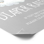 Little Elephant Boy Gray Baby Dusche Windeln Raffe Poster (Ecke)