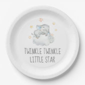 Little Elephant Boy Twinkle Twinkle Little Star Pappteller (Vorderseite)