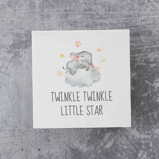 Little Elephant Girl Twinkle Twinkle Little Star Serviette
