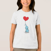 Little Elephant Liebe Ballon T-Shirt Tri-Blend Shirt (Vorderseite)