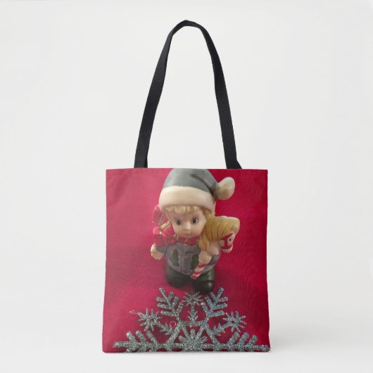 Little Elf Christmas Tote Bag Tasche (Vorderseite)
