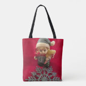 Little Elf Christmas Tote Bag Tasche (Rückseite)
