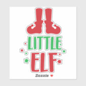 Little Elf, Elf Schuhe, Sterne, Weihnachten, Weihn Aufkleber (Blatt)