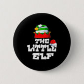 Little Elf Family Matching Christmas Group Pajama Button (Vorderseite)