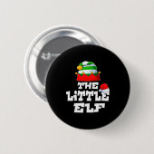 Little Elf Family Matching Christmas Group Pajama Button (Vorne & Hinten)