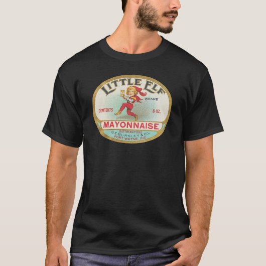 Little Elf Mayonnaise - Vintages Etikett T-Shirt (Vorderseite)