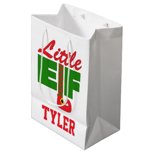 Little Elf Mittlere Geschenktüte (Vorderseite Schrägansicht)