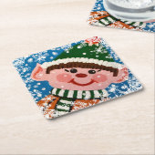 Little Elf  Rechteckiger Pappuntersetzer (angewinkelt)