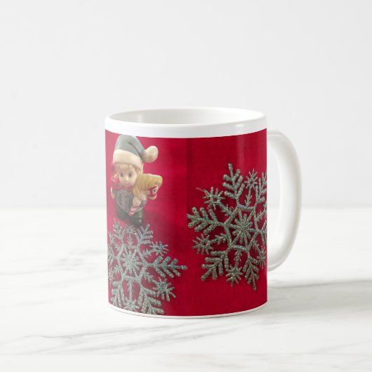 Little Elf Silver Snowflake Tasse (VorderseiteRechts)