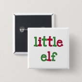 Little Elf T - Shirt und Geschenke Button (Vorne & Hinten)