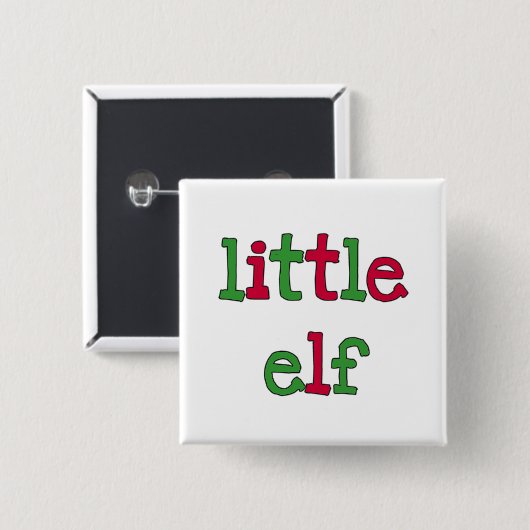 Little Elf T - Shirt und Geschenke Button (Vorne & Hinten)