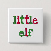 Little Elf T - Shirt und Geschenke Button (Vorderseite)