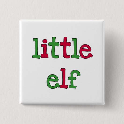 Little Elf T - Shirt und Geschenke Button (Vorderseite)