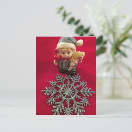 Little Elf ~ Weihnachten Postkarte (Stehend Vorderseite)