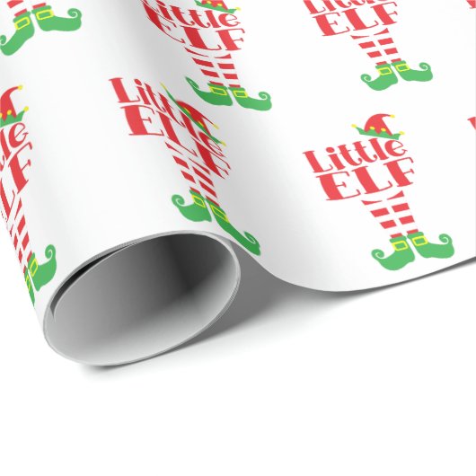 Little Elf Weihnachtsgeschenk Wrapping Paper Geschenkpapier (Rolleneckpunkt)