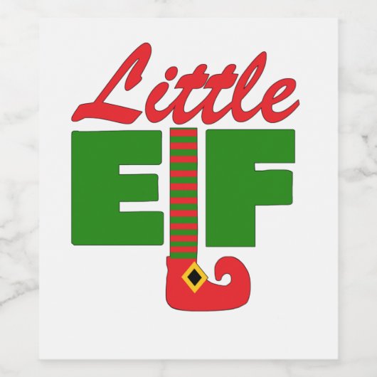 Little Elf Weinetikett (Einzelnes Label)
