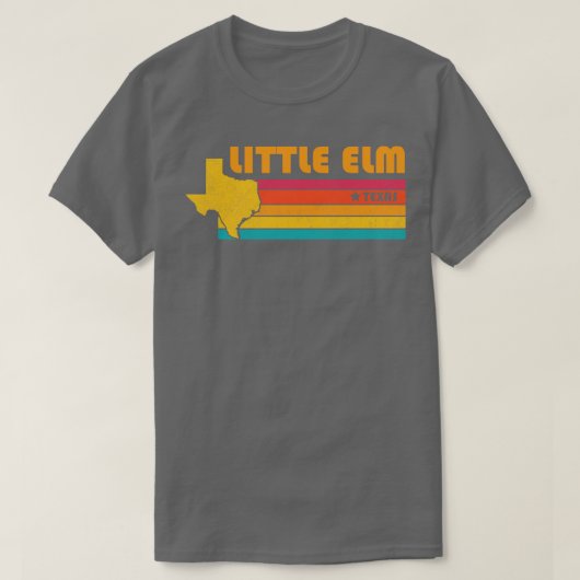 Little Elm Texas Vintag bekümmert Souvenir T-Shirt (Design vorne)