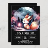 Little Enchanted Fox Geburtstag Einladung (Vorne/Hinten)