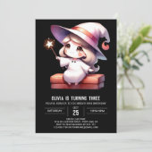 Little Enchanted Wizard Birthday Einladung (Stehend Vorderseite)
