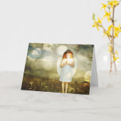 Little Engel Geburtstagskarte Karte (Gelbe Blume)