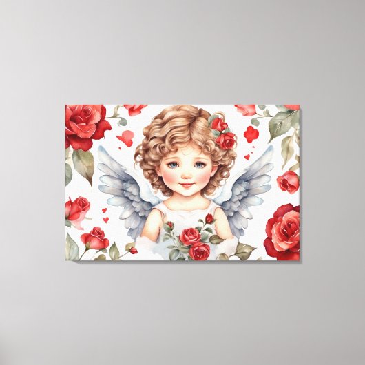 Little Engel Stretched Canvas Print Leinwanddruck (Vorderseite)